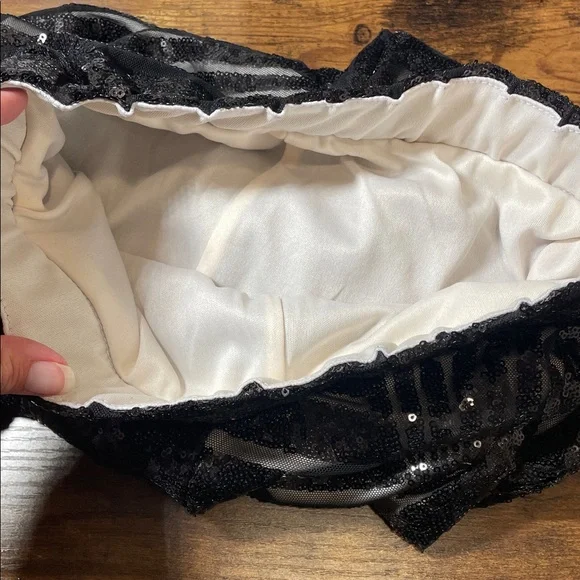 Black Sequin Flare Pants - Picture 7 of 7